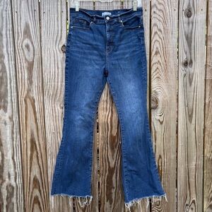 LOFT Petite Fresh Cut High Rise Slim Flare Jeans